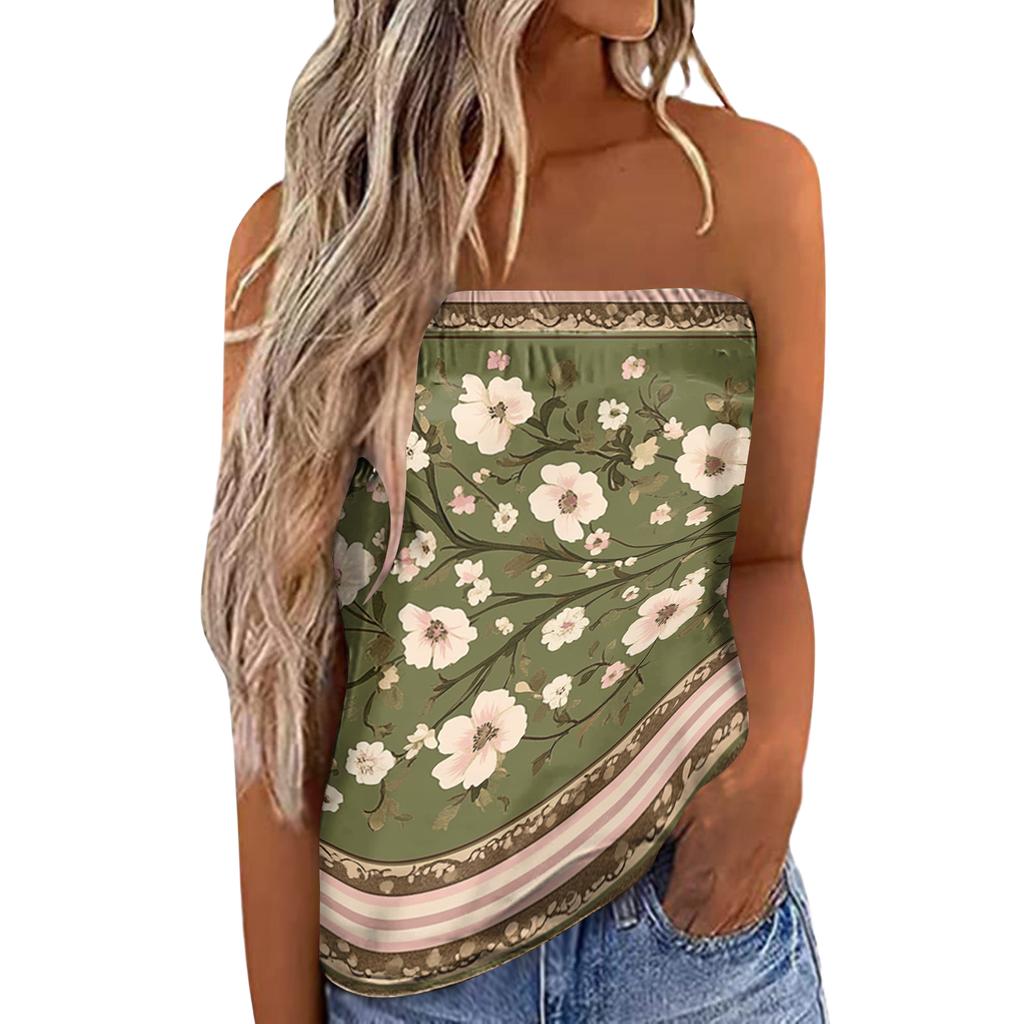 Women Bandeau Top Strapless Top Boobtube Tops Women Y2K Clothes Crop Top Summer Tops for Women UK Ladies Boobtube Tops