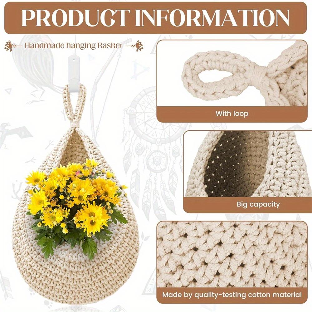 3 Stück/Packung Hängende Obstkörbe für die Küche Boho Wandhalter Tränentropfen Erntekorb für Obst Gemüse Kartoffel Zwiebel Lagerung