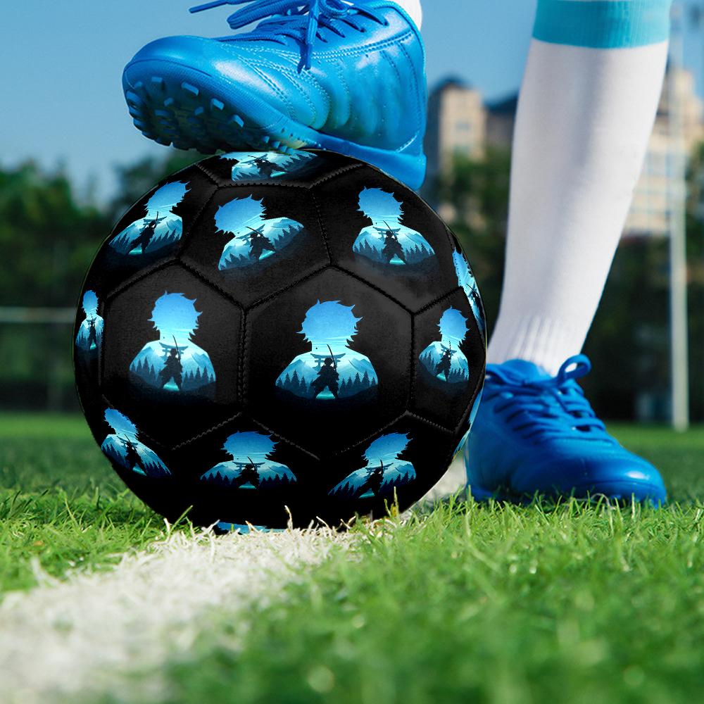 1pc Demon Slayer Kimetsu No Yaiba Football Soccer Ball Size 5 Indoor Soccer Ball Fashion Colorful  Backyard Game -Great For Sports Fans Gift HE5