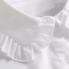 Perfect Match White Chiffon Fungus Edge Fake Collar Decorative Lace Sweater Blouse Tops Neckwear Detachable False Decorative Collars