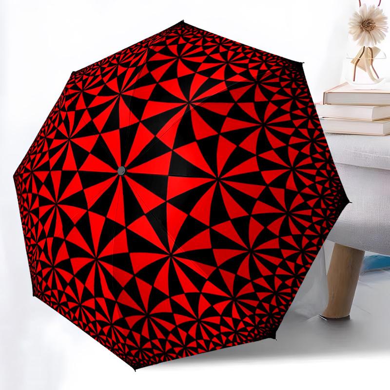 

1pc Geometric Pattern Automatic Open/Close Umbrella - Compact Travel Umbrella, Gift for Birthday, Holiday yy260106071
