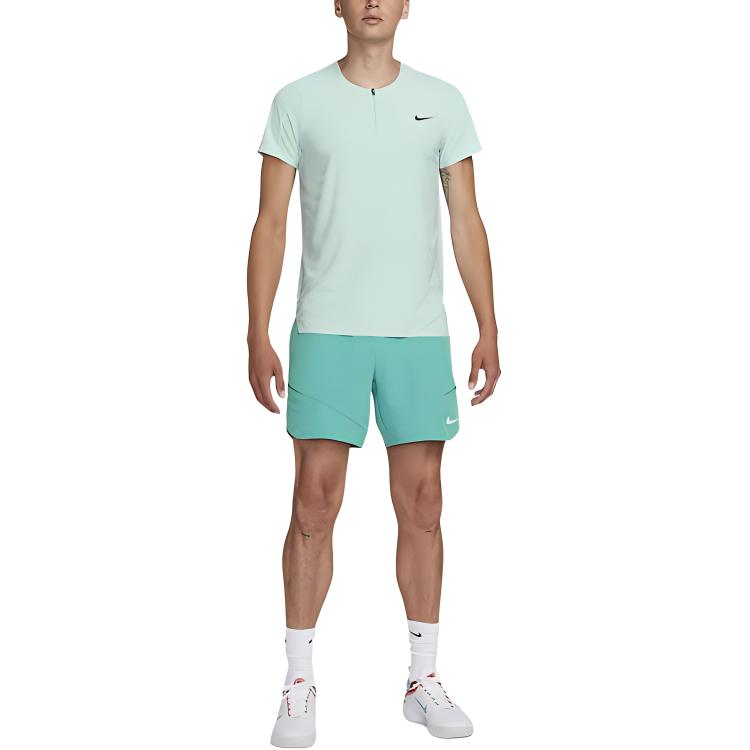 Nike Court Dri-FIT ADV Slam Solid Quick-Dry Tennis T-Shirt Men Tops Ice-Jade-Blue DX5524-346
