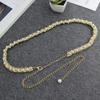 Gespleißter Perlen Damen Gürtel Elegant Vielseitig Elastische Taille Design Mode Perlenbesatz Vielseitig Frühling Sommer