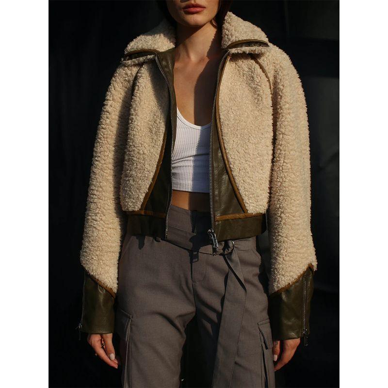 

155 Euro Original Packing Belt Hanging P Pure Box Goods RUV * E Javan Fleece Jacket-Faux Fur Box goods-original packaging with hanging pai S