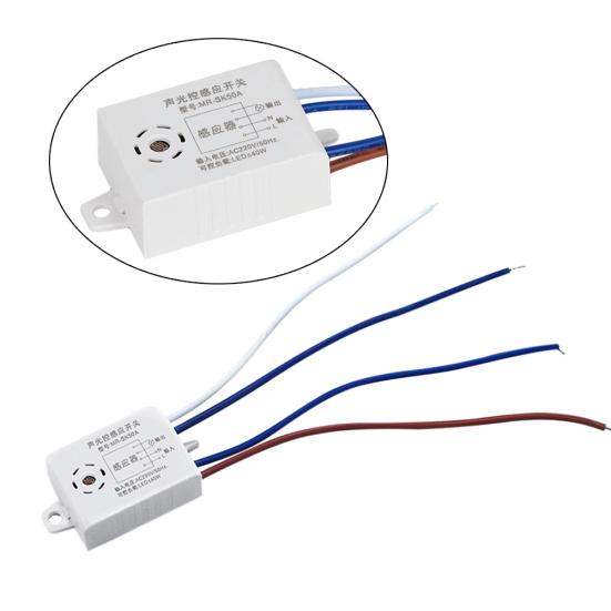 220V Auto ON/OFF Light Control Sensor Voice/Sound and Detector LED Lamp Switch
