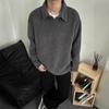 Men S Loose Solid Color Pullover Long Sleeve Sweatshirt