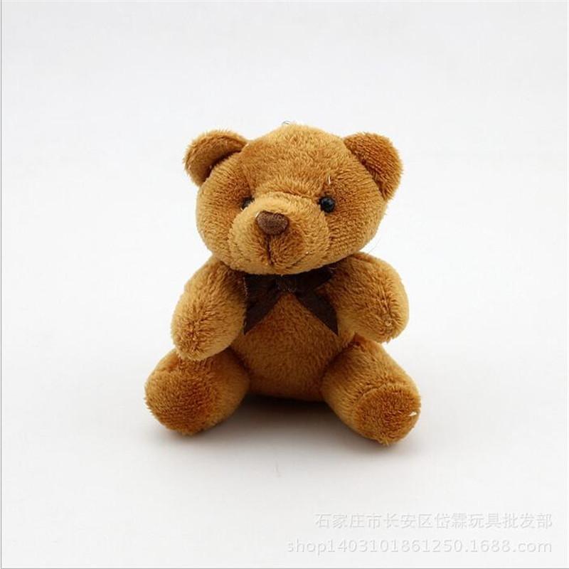 1PCS Creative Plush Bear Toys Small Pendant Mini Cute Soft Stuffed Bears Toy Wedding Activity Birthday Gifts 8CM