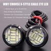 X-STYLE LED Daylight Eagle Eye Cow Eye Large Ball 22mm 12 LEDs Bolt Type Waterproof High Brightness Recessed Spotlight 12V 4 Pieces (Pink)
