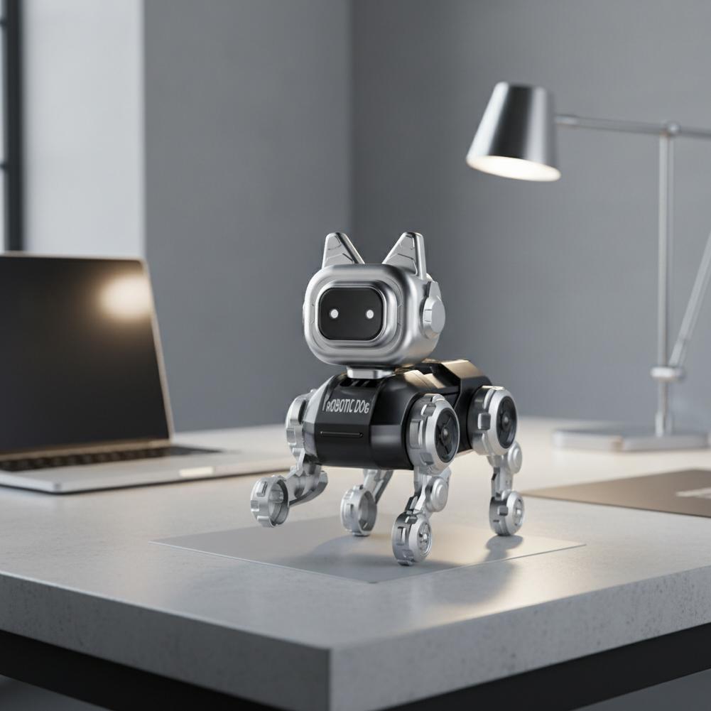 Electric Robotic Dog Toy Mini Interactive Walking Robot Puppy For Kids Birthday Gifts Cute Electronic Pets Gold Blue Pink