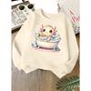 Kids Unisex Pink Crewneck Sweatshirt, Cute Axolotl Bathing With Rubber Duck And Bubbles Cartoon Print, Sweatshirt for Boys Girls Over 4 Years Old