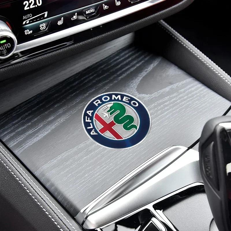 Car Stickers For Alfa Romeo Car Steering Wheel Badge Stickers Car Door Handle Label Decal For Alfa Romeo 159 Giulietta Giulia 14