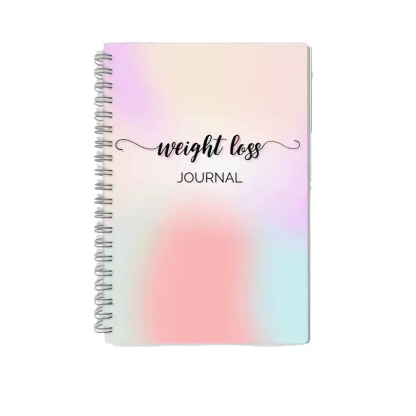 Spiral-Bound A5 Motivational Weight Loss Journal Notebook
