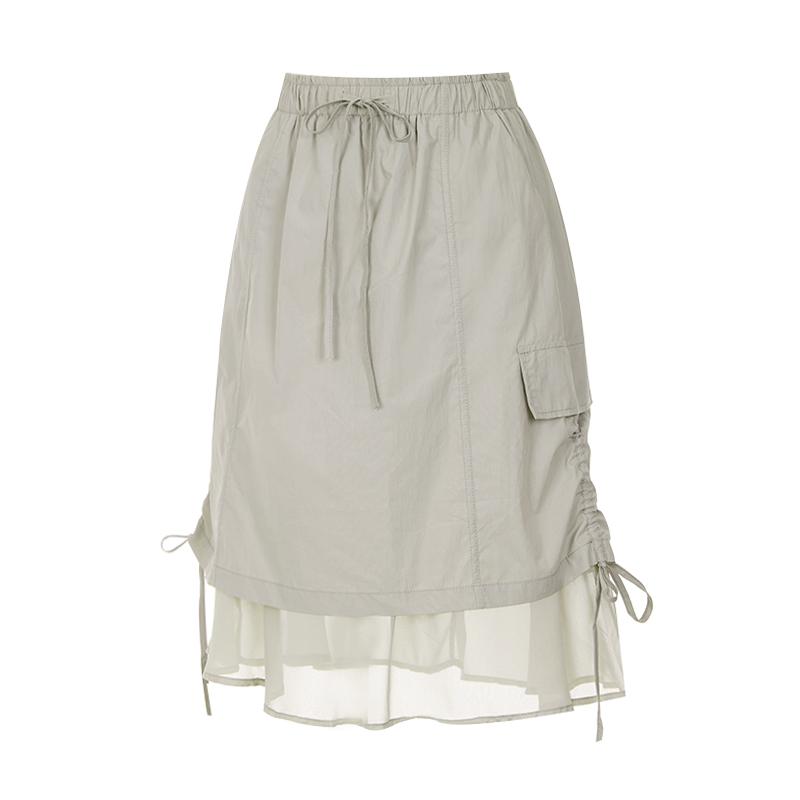 Sally Layered Cargo Elastic Skirt_I6B-Csk025