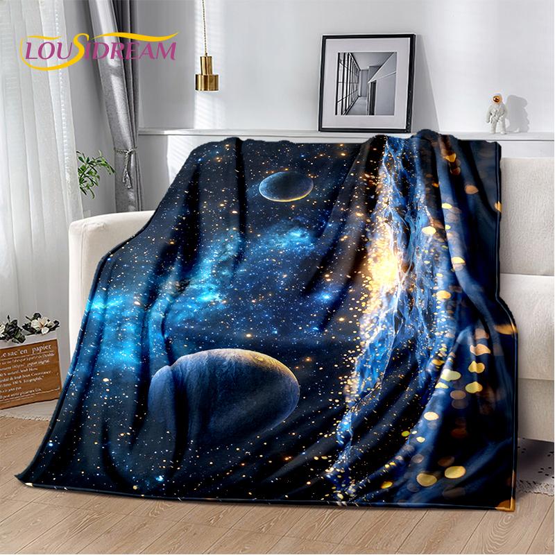 Universe Space Stars Black Hole Galaxy Earth Milky Way Soft Blanket,Soft Throw Blanket for Home Bedroom Bed Sofa Cover kid Gift