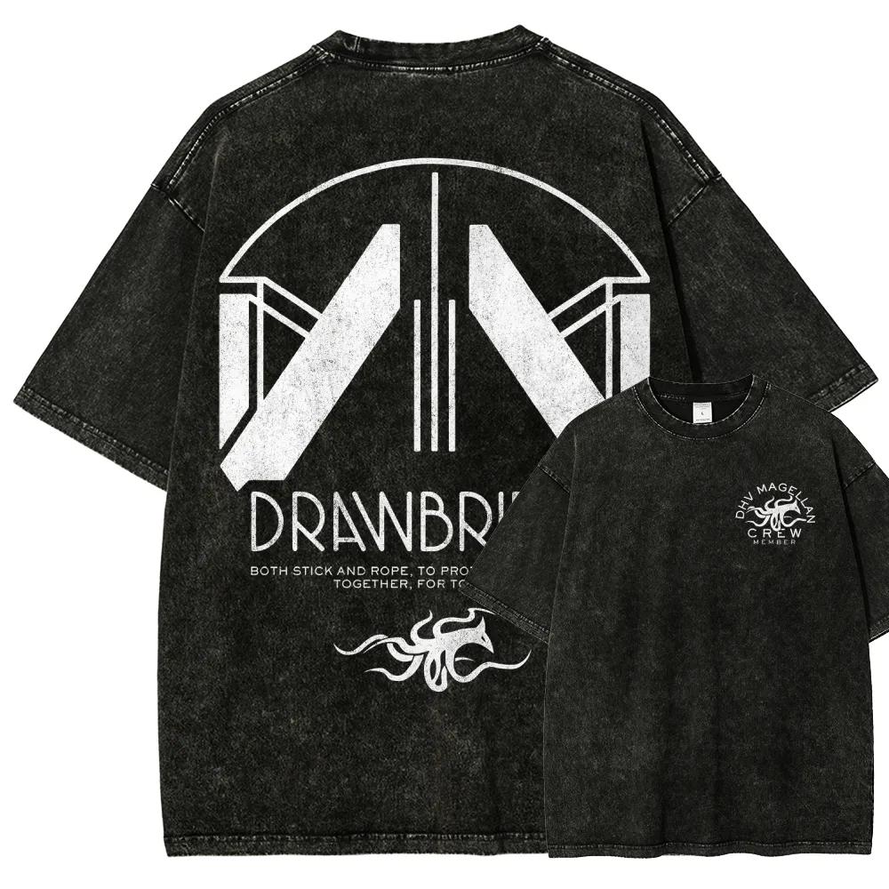 

Action Games Death Stranding Peripherals Print Tshirt Men Women Streetwear YK Fashion Tees Vinrage Washed Cotton Oversized Top S