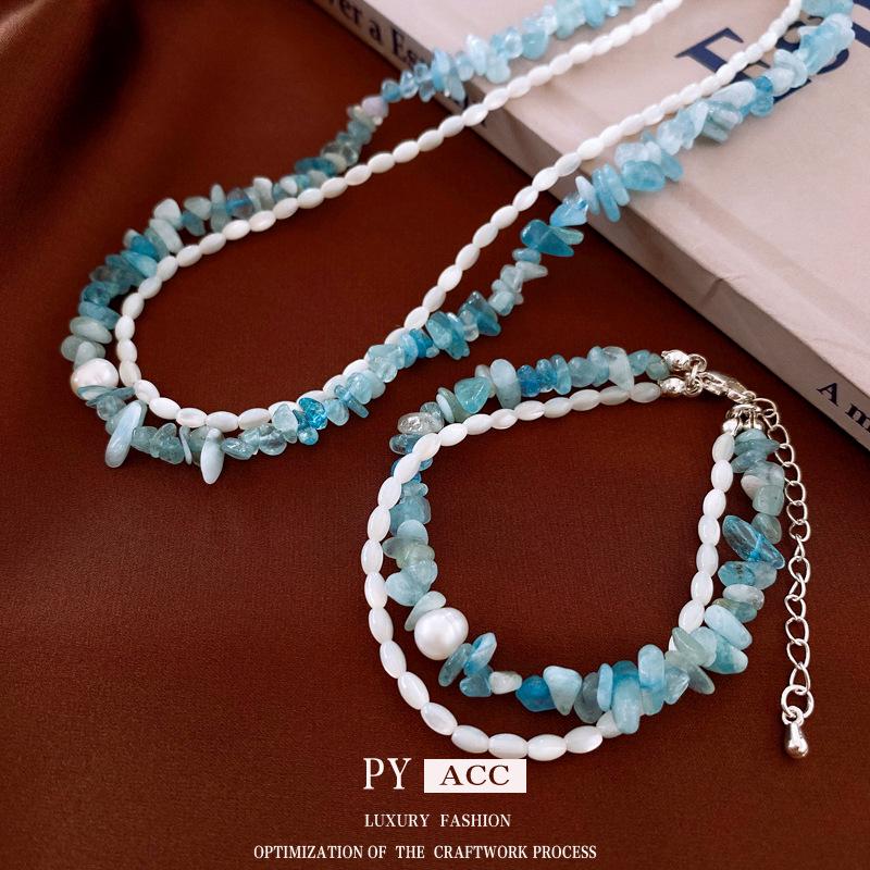 Hailanbao 2024 Freshwater Pearl Geometric Bracelet - High-End, Fashionable, Versatile Jewelry for a Chic Look.