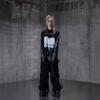 Millennial Retro Dark Character Print Loose Long Sleeve T-Shirt