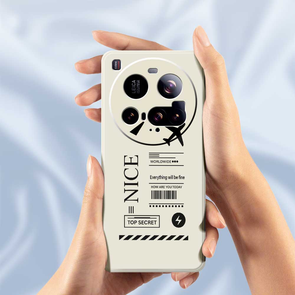 For Xiaomi 15 Ultra Case Boarding Ticket Pattern Printing Straight Edge TPU Phone Back Cover