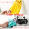 4pcs Cartoon Animal Towels Soft Coral Fleece, High Absorbency, Fade-Resistant,Modern Style,100% Polyester,Cute Animal Designs for Kitchen Bathroom Use