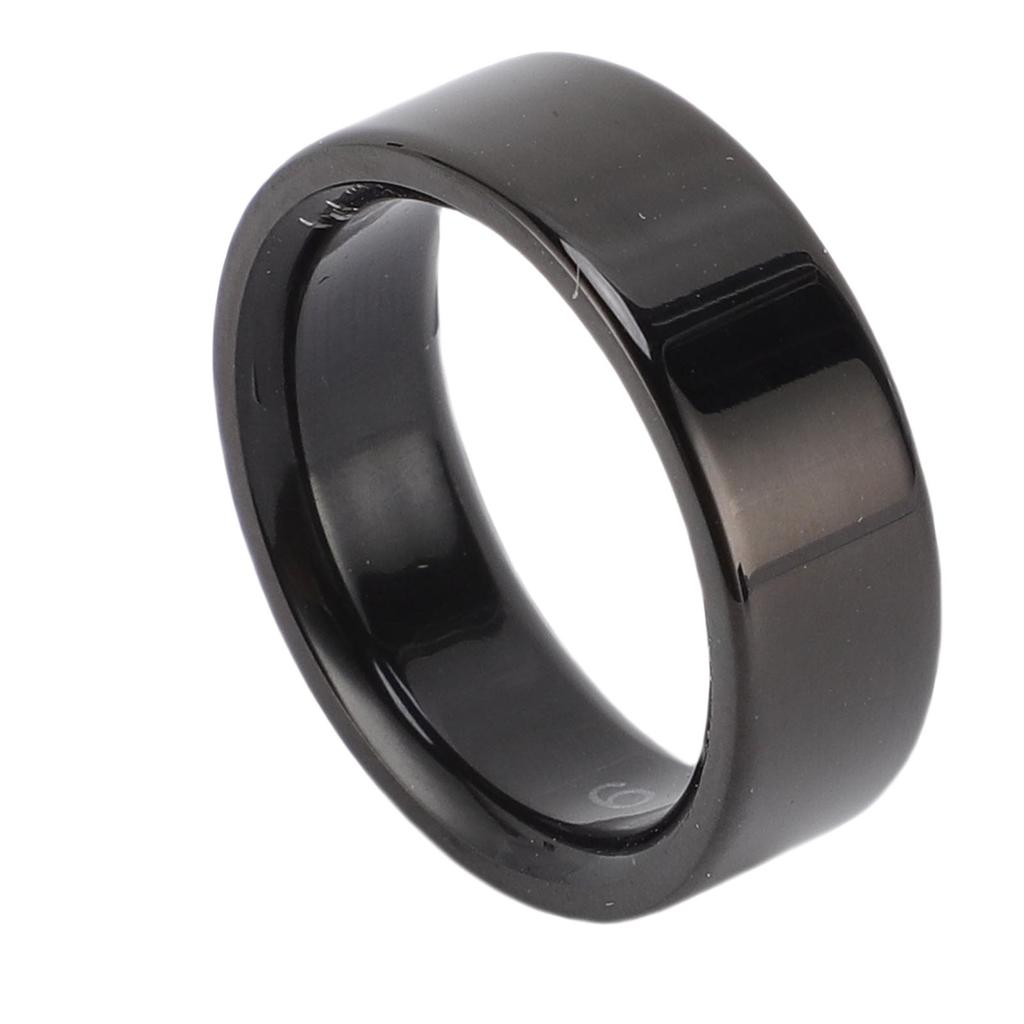 Smart Health Ring Women Men Fitness Tracker Step Counting Sleep Sports Recording IP68 Water Proof KR3 Black Size