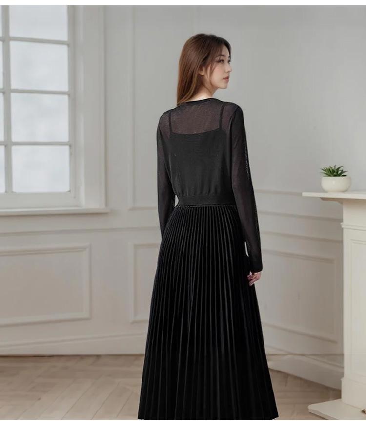 Ice Silk Lightweight Breathable Knit Cardigan: Round Neck, Sun Protection, Long Sleeve Summer Outerwear