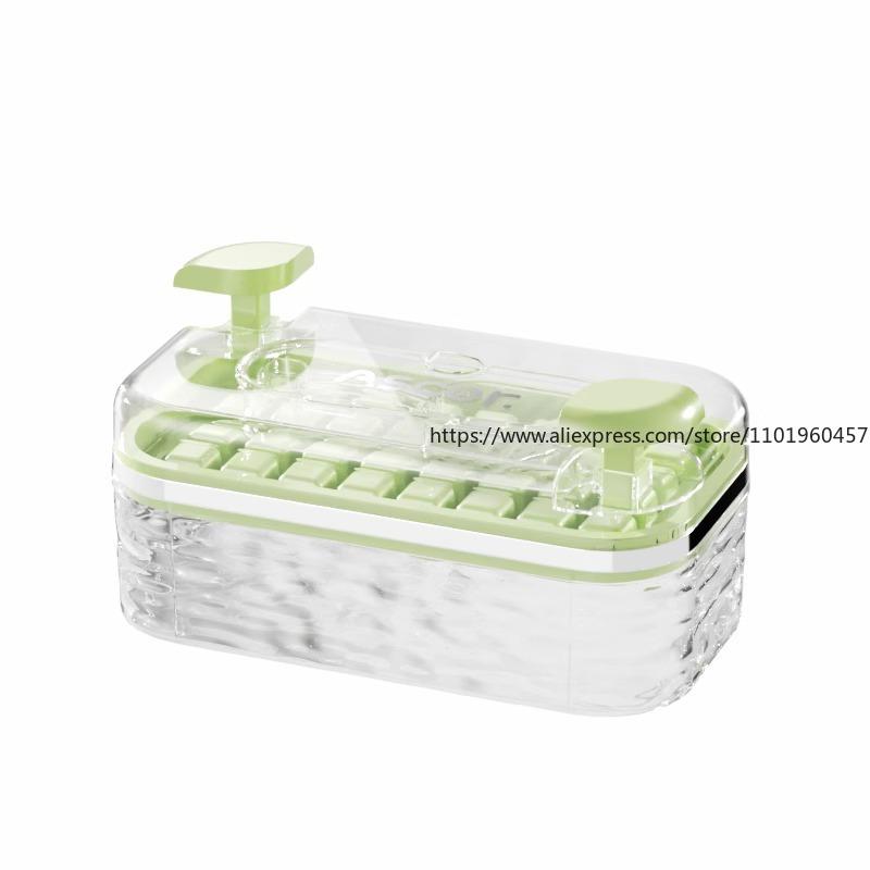 Large Capacity Press-type Ice Cube Mold Food-safe Ice Ball Tray Freezer Container Multi-purpose Ice Maker for Baby Food Drinks