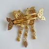 Ethnic Style Rhinestone Butterfly Hairpin Elegant Design Zircon Butterfly Hairpin  Hair Jewelry