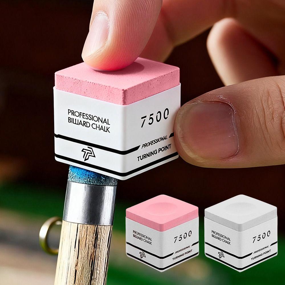 Square TP7500 Billiard Chalk Pink/Grey Fine Powder Snooker Neutral Pool Chalk Non-slip Billiard Pool Chalk Billiard Accessories