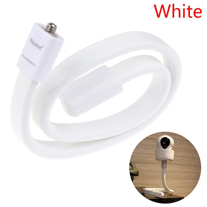 

Кронштейн для веб-камеры с резьбой 1/4 дюйма, держатель для селфи на гибкой стойке, кронштейн для монитора, поддержка детской кроватки белый