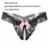 Fashion Lingerie Knickers Pearl Lace G-string Crotchless Underwear Open Crotch Sexy Thongs Panties