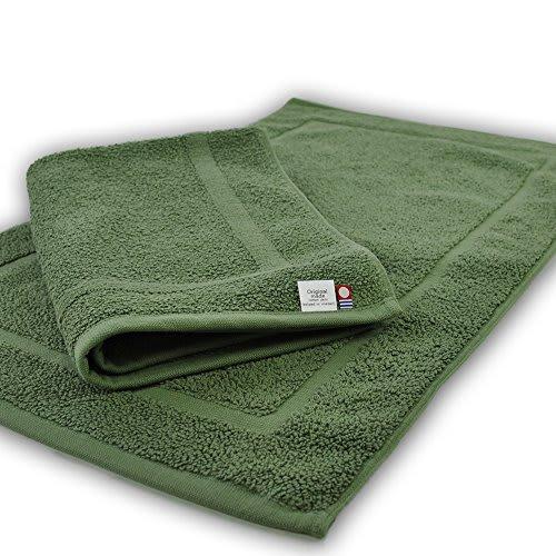 

Bloom Imabari Towel Certified Leon Bath Mats, Set of 2, Hotel-Quality, Made in Japan (Moss Green)