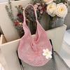 Women's Large-capacity Woven Shoulder Tote Bag Vacation Beach Bag Simple Leisure Vacation Style