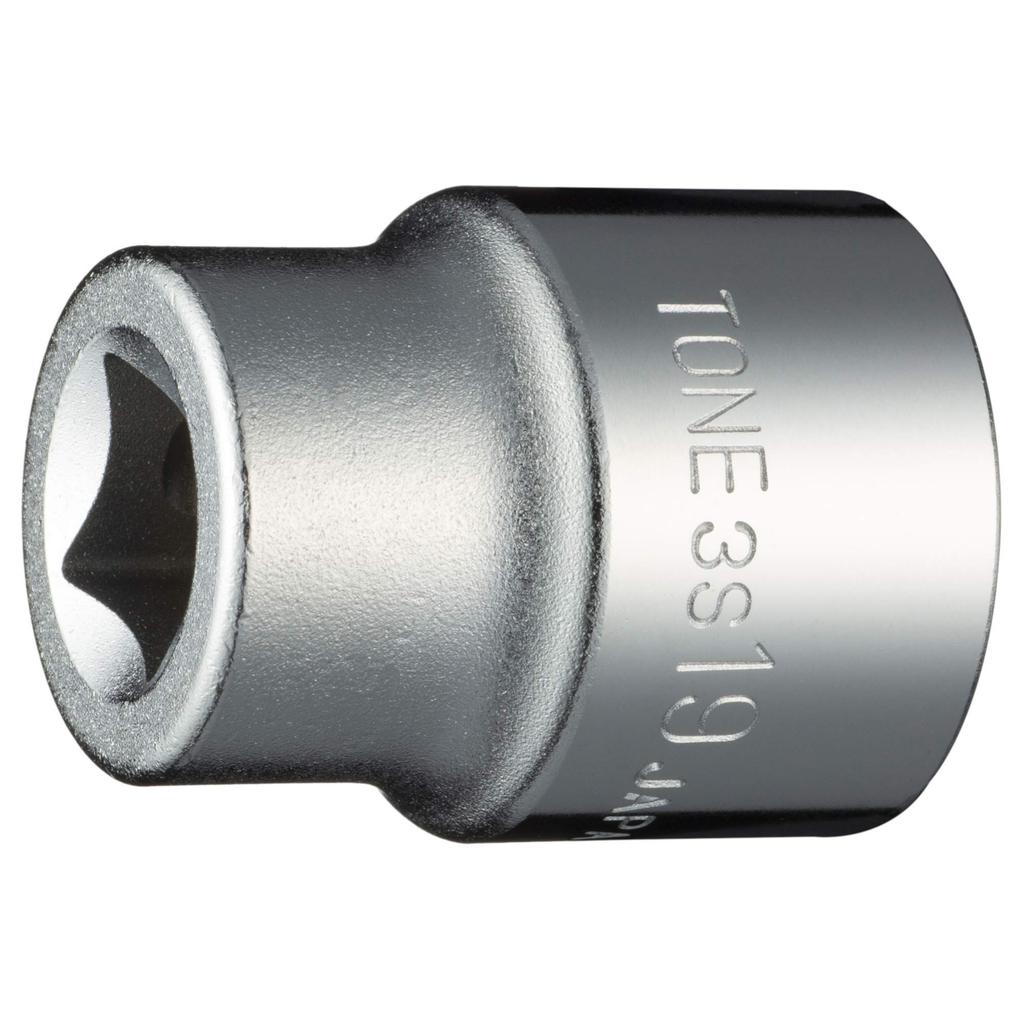 TONE socket insertion angle width across flats 19mm (hexagonal) 3S-19 9.5mm (3/8")