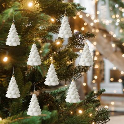 Mini-Weihnachtsbaum-Anhänger, Keramik, Weihnachtsbaum, hängende Ornamente, nostalgische Mini-Bäume für die Dekoration des Urlaubs zu Hause