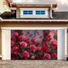 2D Magical Glowing Roses with Butterflies Backdrop