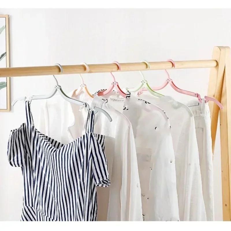 5/50pcs Travel Hangers, Portable Foldable Hanger Organizer, Space Saving Clothes Hangers for Business Trip Travel