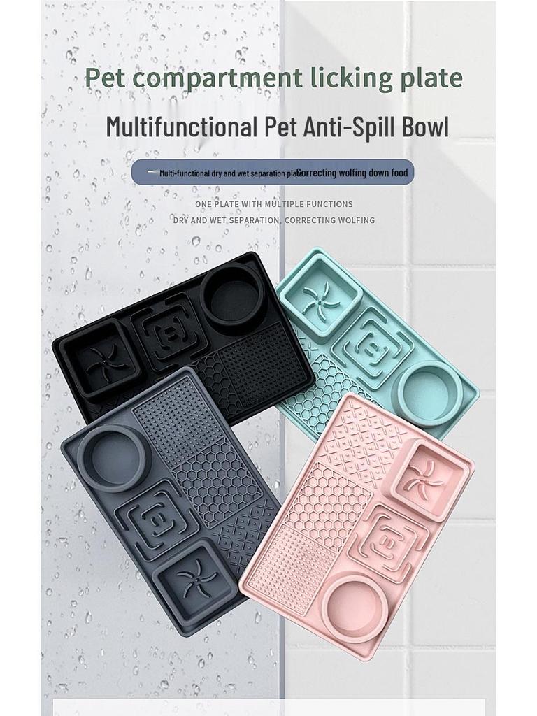 Silicone Non-Slip Waterproof Pet Feeding Mat - Easy Clean, Slow Feeder, Leakproof for Cats & Dogs