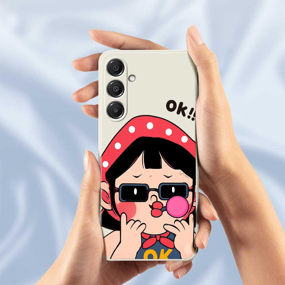 For Samsung Galaxy A16 5G/4G Case Cute Kid Pattern Printing Straight Edge TPU Phone Back Cover