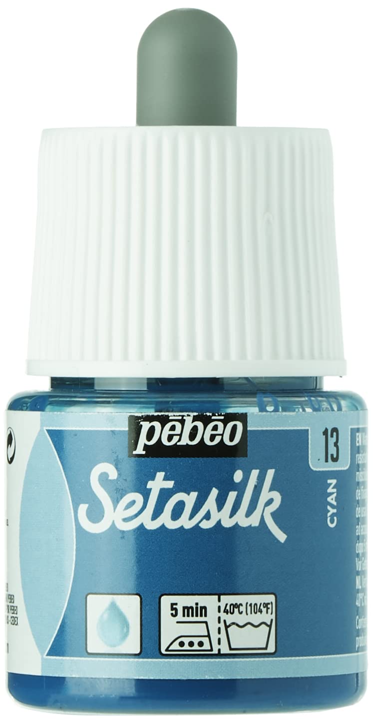 

Pebeo acrylic paint for hand painting and sun dyeing for fabric Setasilk 45ml Cyan 13 Water-based [item]