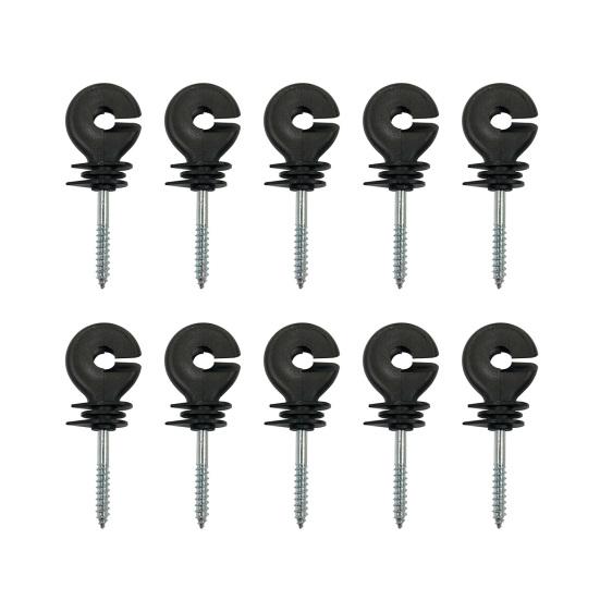 10 Stück Isoliernägel, tragbar, mit Gewindebohrer, sonnenbeständig, feste Leitung, ABS, hohe Festigkeit, Zaunisolatoren, Weide