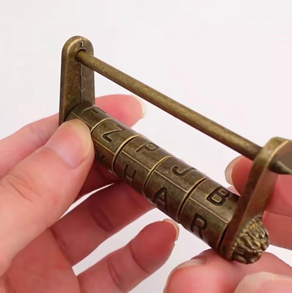 Cadenas à Combinaison Lettres Rétro Antiques Vintage pour Boîtes à Bijoux Accessoires Escape Game Saint-Valentin Cadeau