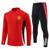 Adult Children'S Manchester United Training Uniform Set Men'S Long Sleeve Football Jersey Autumn & Winter Sports Quick Dry Breathable Casual Suit