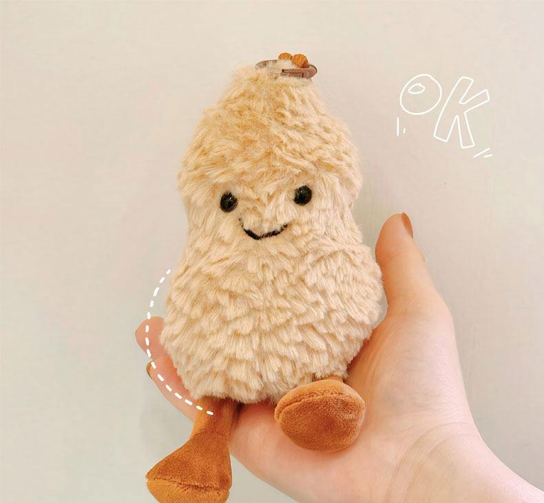 Cute Little Peanut Plush Toy Reindeer Cute Plush Toys With Antlers Red Nose Scarf Peanut Soft Doll For Kids Gift