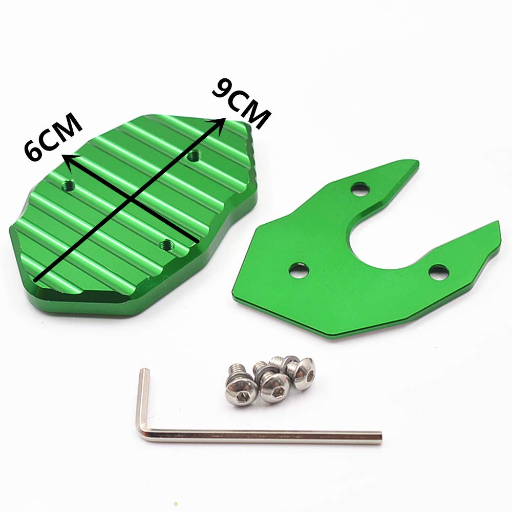 LEDISHUN Motorcycle Side Stand Plate Compatible with Kawasaki Ninja 250