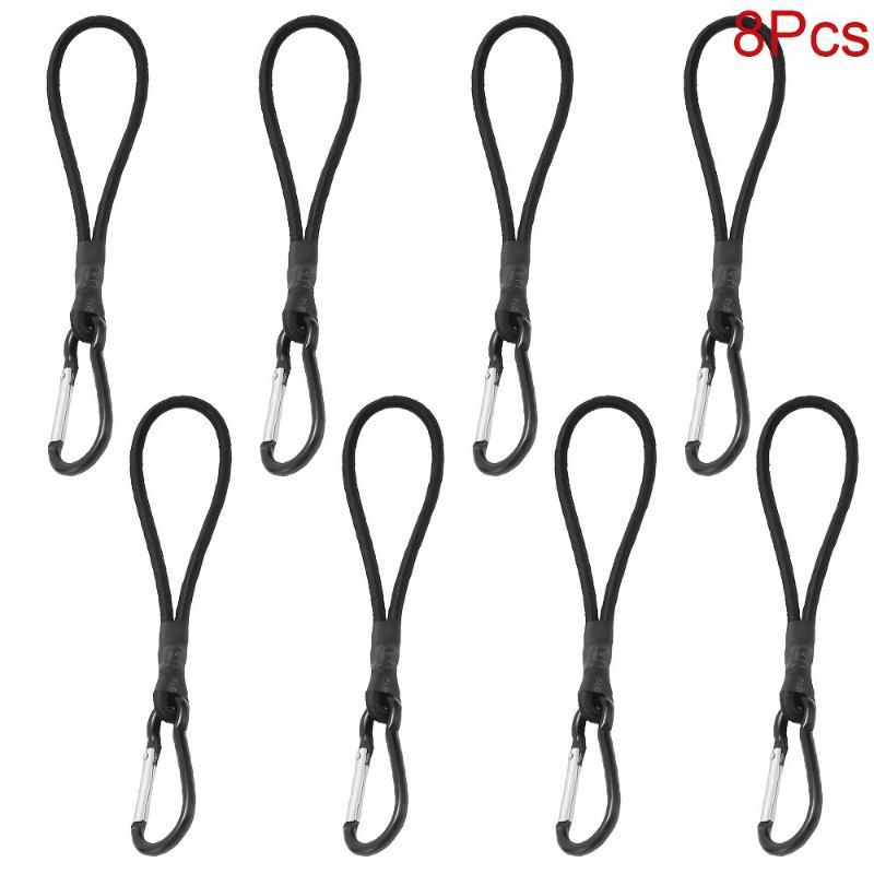 Paracord Lanyard with Heavy Duty Metal Carabiner 5 Assorted Colors Wear Resistant for Outdoor Camping Hiking Gear