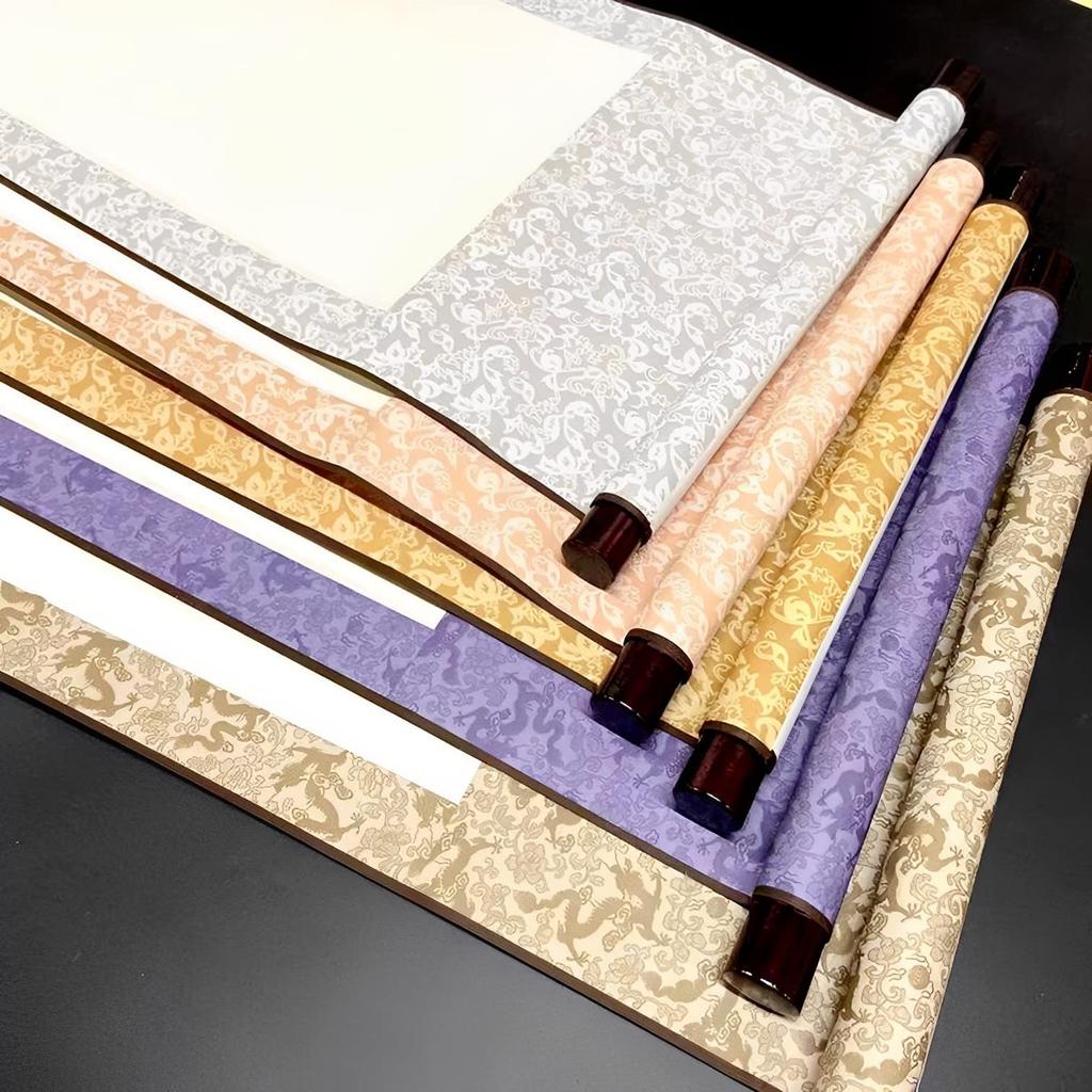 MIMIA Hänge-Set aus modernem und stilvollem japanischem großem Wandbehang Weiß für japanische Tuschemalerei und Kalligraphie und Schriftrollen, 2, Schlicht, Stil, Größe, Papier,