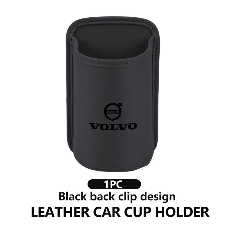 Leather Car Seat Cup Holder Hang Drink Storage Box Accessorie For Volvo V40 V60 C30 C70 S60 S80 S90 XC40 XC60 XC70 XC90 T6