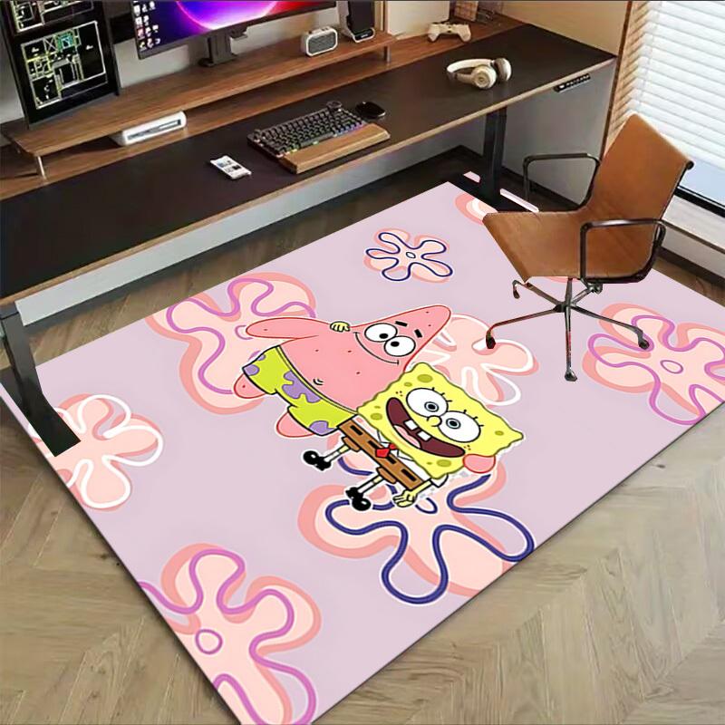 1 ST Spongebob Vierkante Broek Tapijt Ultra Zacht, Dik & Absorberend, Antislip Machine Wasbaar Mat voor Entree