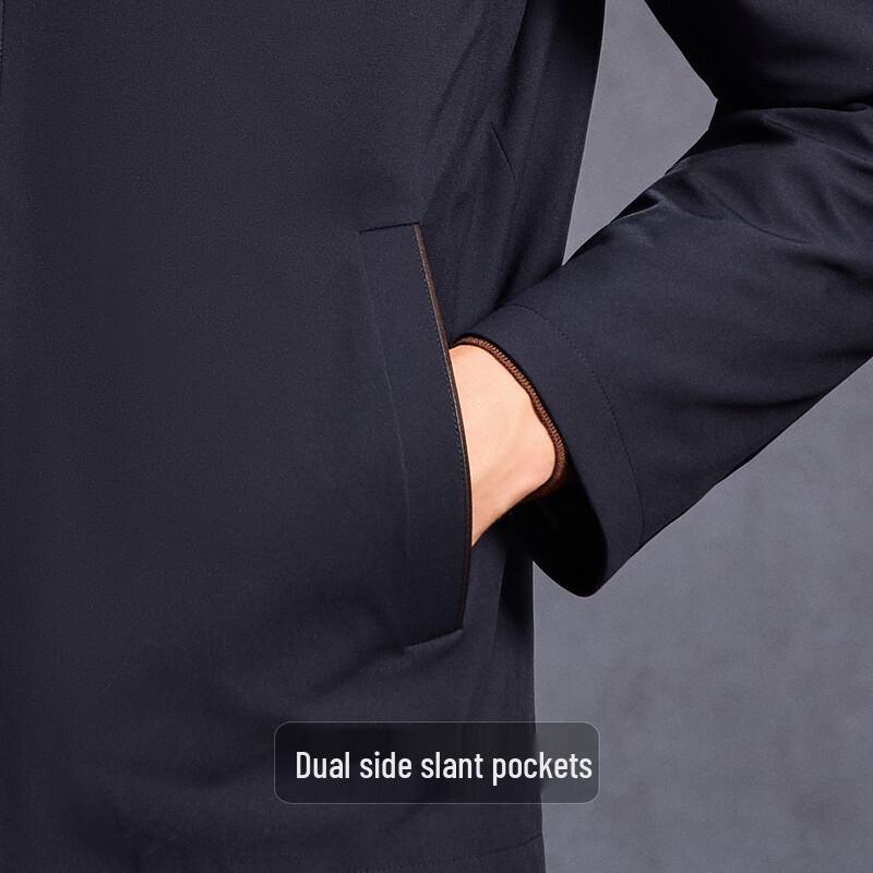 Antonio Men's 85% Goose Down Detachable Liner Business Lapel Jacket