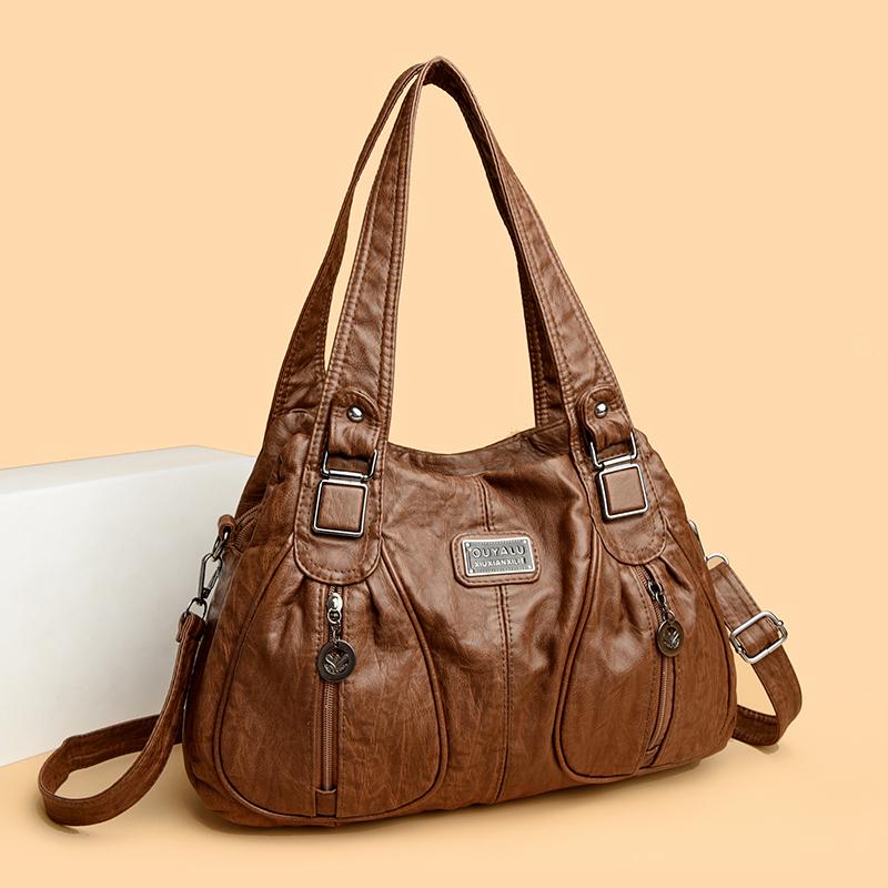 Women's Bag Large Capacity Mother Bag Soft Leather Handbag Shoulder Bag
